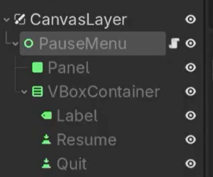 Example of full node tree for new scene pause_menu